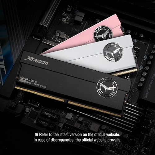 Image of TEAMGROUP T-Force XTREEM DDR5 Ram 48GB (2x24GB) 7600MHz PC5-60800 CL36 M-DIE Desktop Memory Module Ram for Intel XMP 3.0 & AMD Expo Compatible Pink FFPD548G7600HC36EDC01
