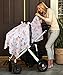 Muslin Carseat Cover for Babies, Metplus Breathable Infant Carseat Cover Lightweight Baby Carrier Cover for Girls Boys, Fit Spring Summer/Hot Days/Warm Weather, Pink Floral