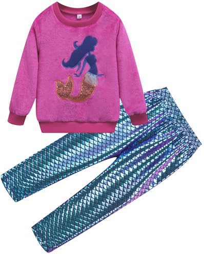 Image of Girls 2 Piece Outfits Toddler Girls Leopard Print T-Shirt and Leggings Set School Outfits Girl Clothes Fall Sets
