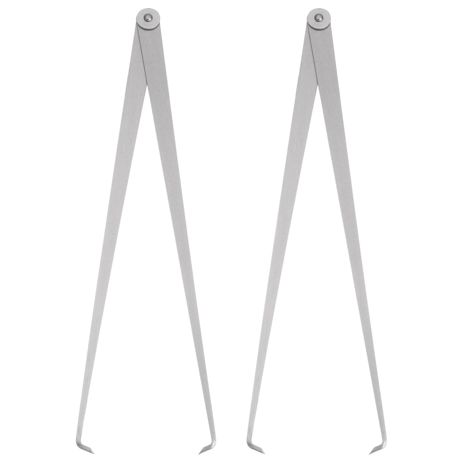QUARKZMAN 2 600 24 Plateado Piezas Compás De Interiores Con Junta Fija Mm Pulgadas Acero Para Herramientas Junta De Fricción Fija Herramienta De Medición Interna Para Tallado Modelado