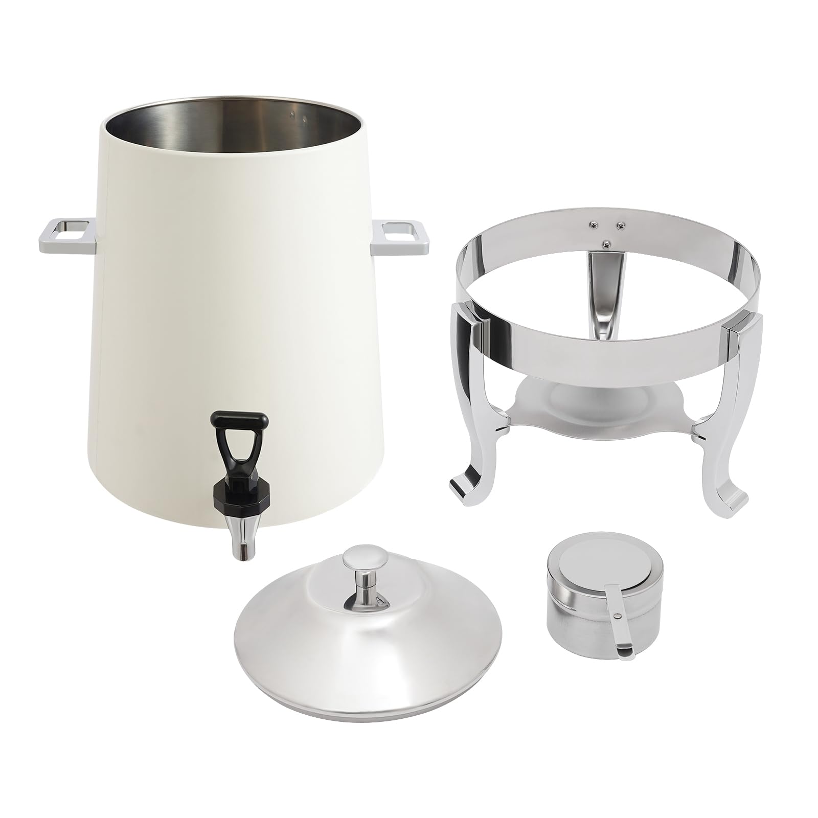Dispenser di bevande calde e fredde, in acciaio inox, 13 l | Fontana per acqua calda e fredda con coni, per hotel, mense, ristoranti, feste di famiglia, feste e occasioni simili
