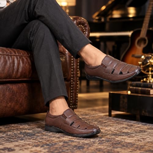 Image of Men's Faux Leather Fisherman Shoe Style Sandal (5UK - 13 UK)