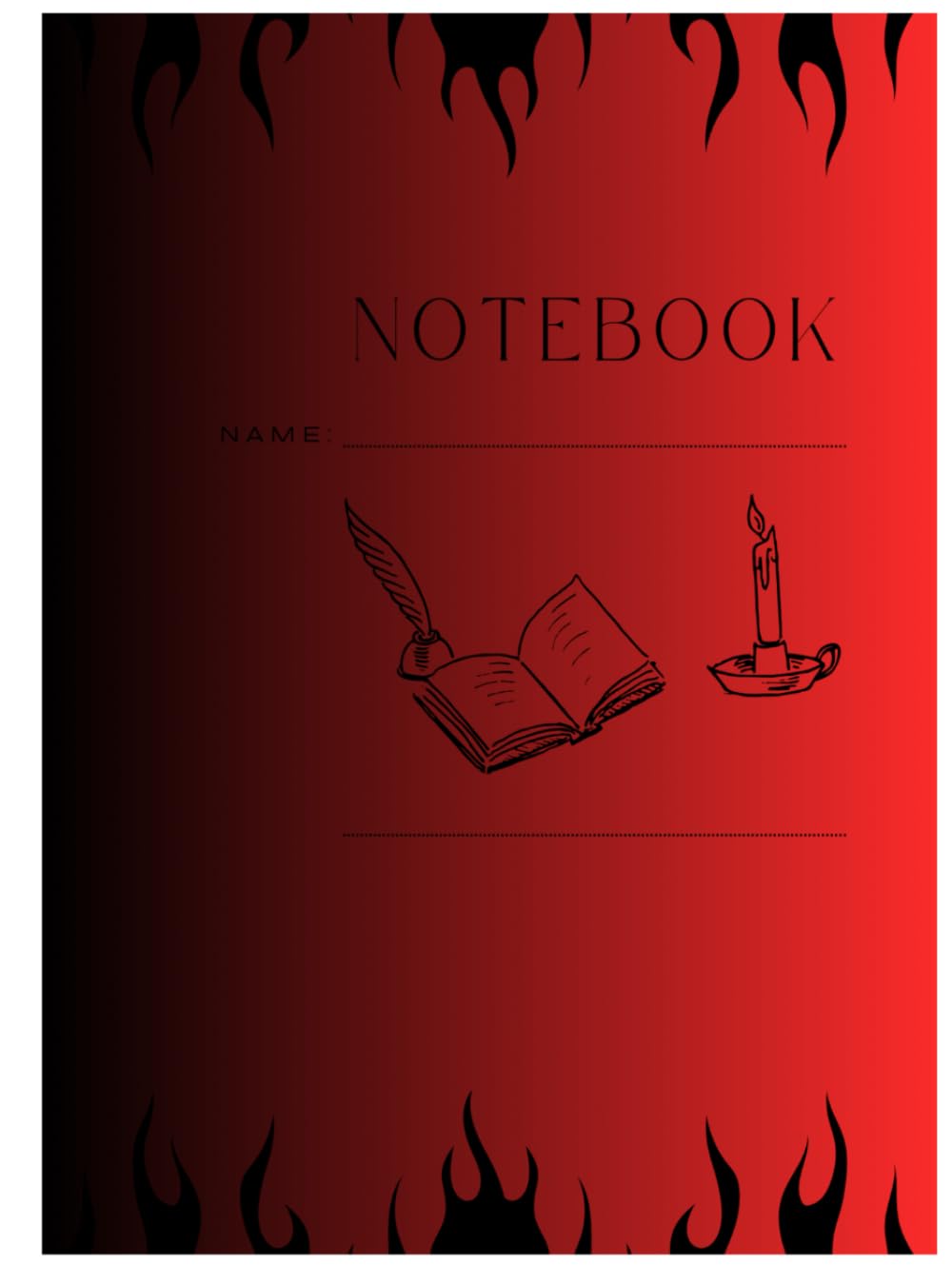 Stylish Hard Cover Fiery Notebook