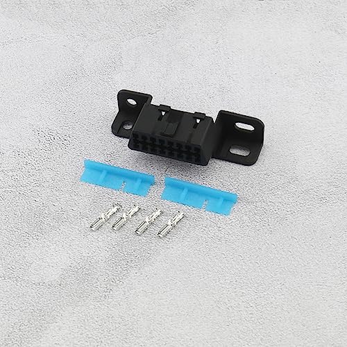 ECSiNG OBD2 16 Pin Buchse Kabelbuchse OBDII Auto Adapter J1962 OBD 2 Gehäuse Kit für Fahrzeug Fester Kabelbaum Buchse Zusammengebauter Stecker Dash Port