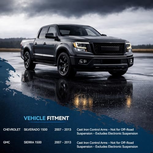 Image of Detroit Axle - 14pc Front Suspension Kit 2007-2013 Chevy Silverado 1500 | GMC Sierra 1500, 2 Struts w / Coil Spring 4 Upper Lower Control Arms w /Ball Joints 4 Inner Outer Tie Rods 2 Sway Bars 2 Boots