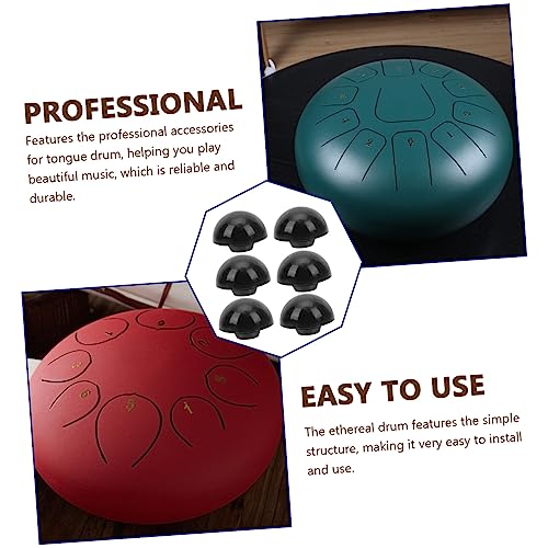 Abaodam 12 piezas de soportes de silicona para pie de tambor etéreo para tambor de lengua, accesorios de soporte para mejor rendimiento musical miniatura 7