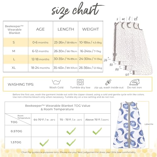 burt39s bees baby unisex beekeeper wearable blanket organic cotton - light weight or medium weight - newborn essentials