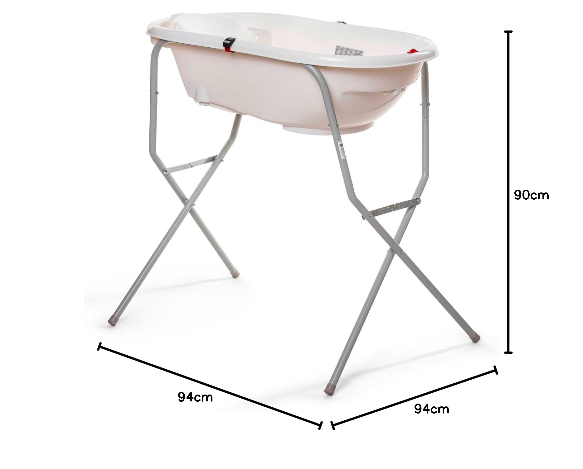 OKBABY Support pliant en métal - Support pour baignoire, compatible avec Onda et Onda Evolution avec tuyau d'évacuation