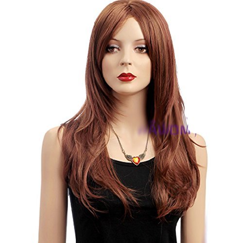 FCL Fashion Fiber Cosplay Long Auburn Straight Wig for Women and Girls by FCL
