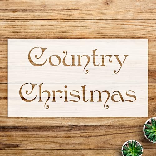 Christmas Word Art Stencil Pattern for Walls and Crafts, Reusable Mylar Template, Elegant Design for Holiday Decor and Painting Projects - Size A1 (33.1