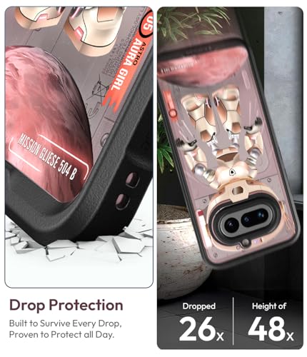 Image of KAPAVER Astro Big Eyes Back Cover Case for Nothing Phone 4a | Nothing Phone 4a Back Cover (Aura Pink)