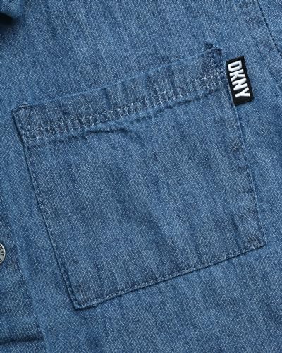 Image of DKNY Toddler Boys Short Set - 2 Piece Short Sleeve Button Down Shirt and Matching Summer Cargo Shorts for Boys