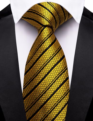 Image of Barry.Wang Men 6PCS Tie Silk Gift Necktie Clip Woven Tie Sets Party