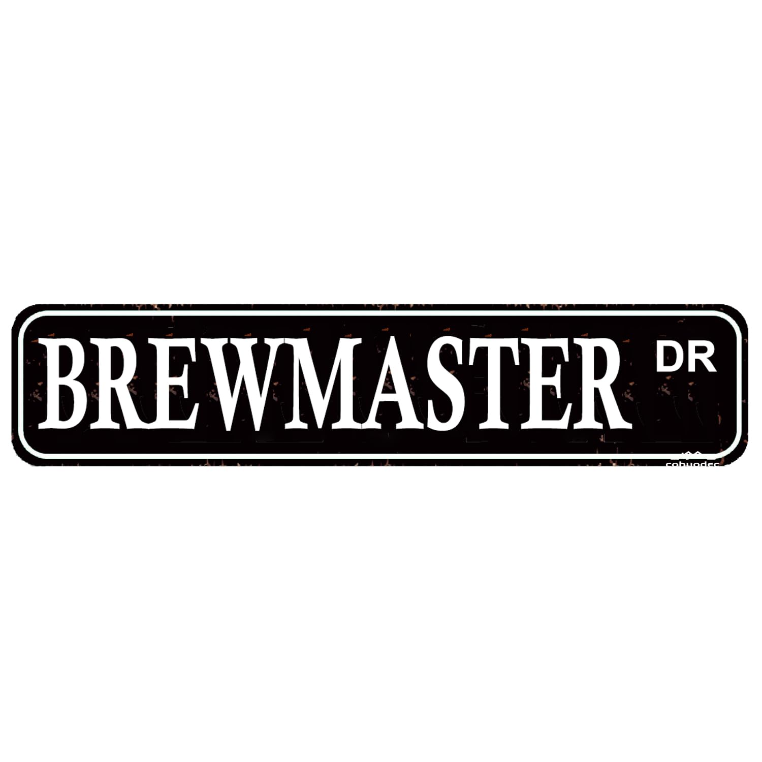 Brewmaster Street Style Metal Sign - Rustic Beer Decor for Home Bars & Man Caves,4x16 Inch