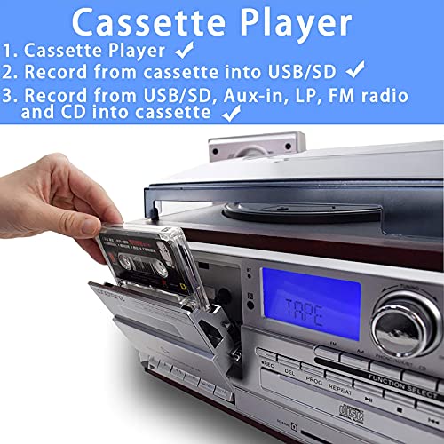 Tourne-Disques, 33/45/78 Tourne-Disque Vinyle avec Haut-Parleurs – Lecture MP3 USB/Bluetooth/Radio FM/Vinyle LP - Les Beatles, Paul McCartney, John Lennon, RIngo Starr, George Harrison Tourne-Disques, 33/45/78 Tourne-Disque Vinyle avec Haut-Parleurs - Lecture MP3 USB/Bluetooth/Radio FM/Vinyle LP – Image 5