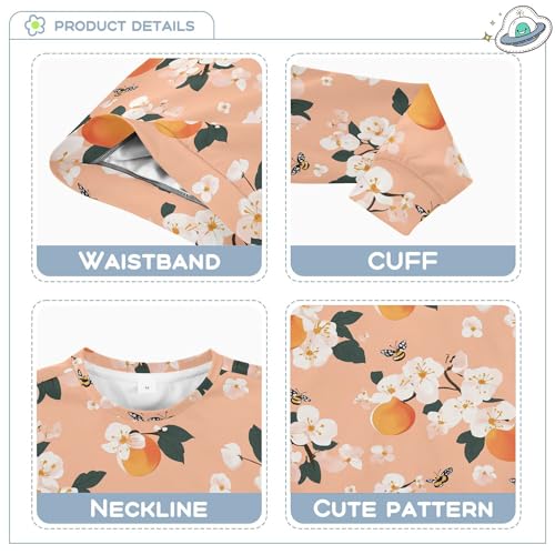 JUNZAN Cute Serviceberry Fruit Peach Kids Boys Hooded Sweatshirt Crewneck Boys Sweat Shirt Sports 4T3