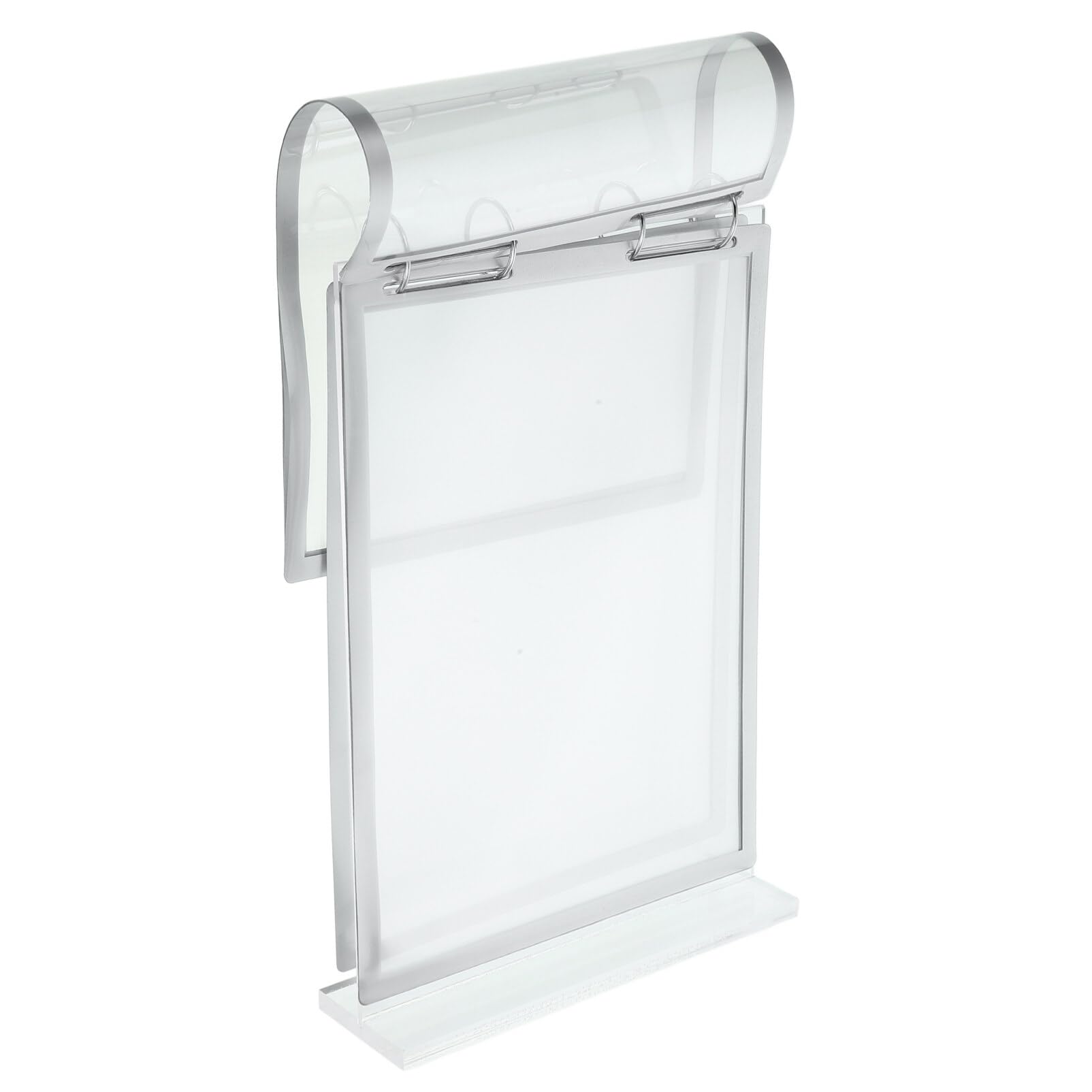 Soporte de Menú de Mesa Acrílico A4, Expositor Transparente | Doble Cara Base Estable, Cambio Rápido de Contenido, Lote de 12 Piezas para Mostrador