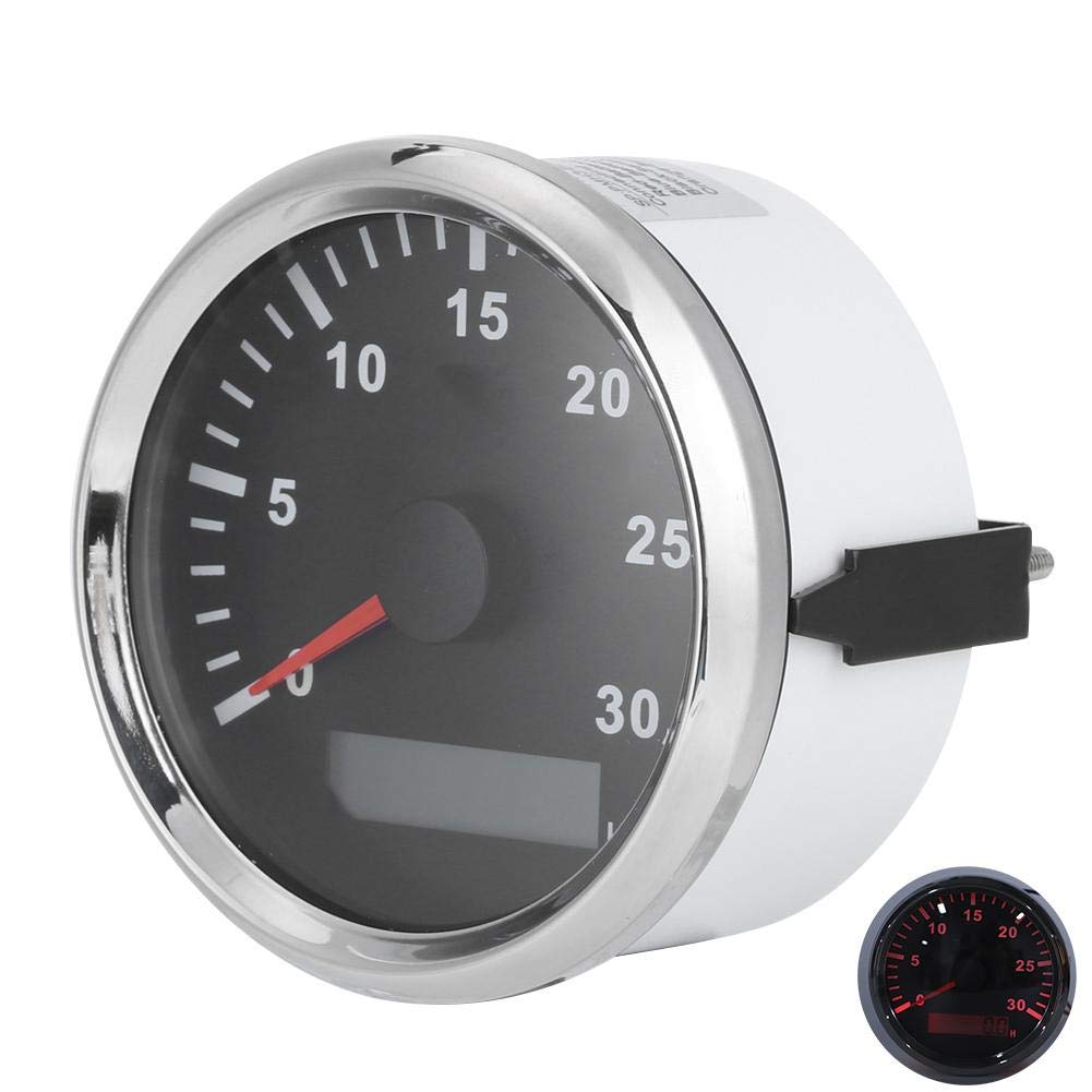 Tacómetro 85mm 12V/24V IP67 Sensor para barcos con pantalla LCD luz roja