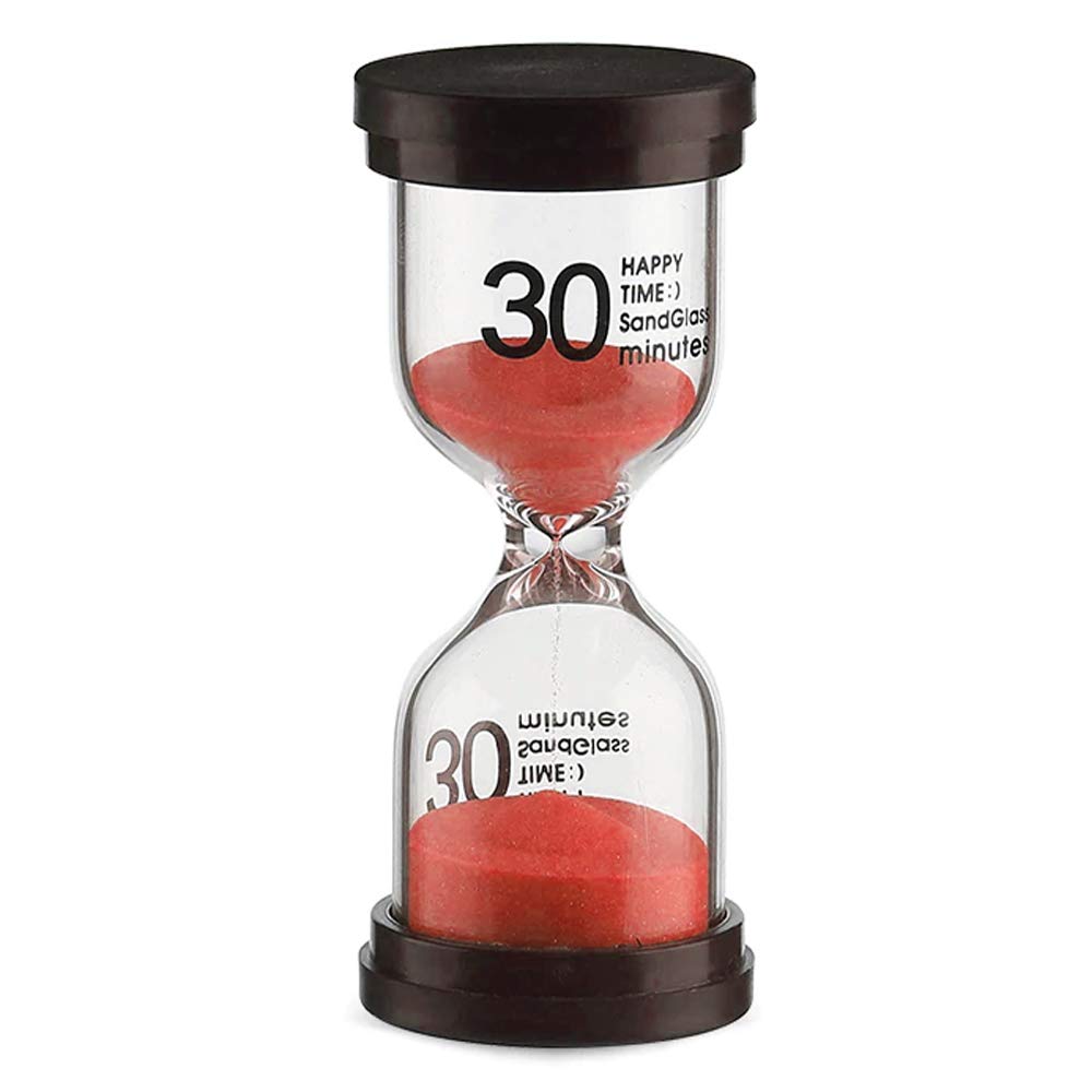 Rubik Sand Timer 30 Minutes Hourglass Sandglass Timer Clock for Kitchen Home Office Classroom Decoration (Red, 30min)
