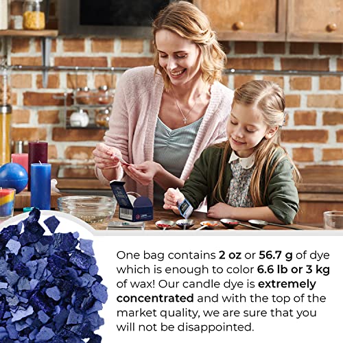 Image of Candle Shop - Blue Color 2 oz - Dye Chips for Making Candles - Candle Wax Dye - A Great Choice of Colors
