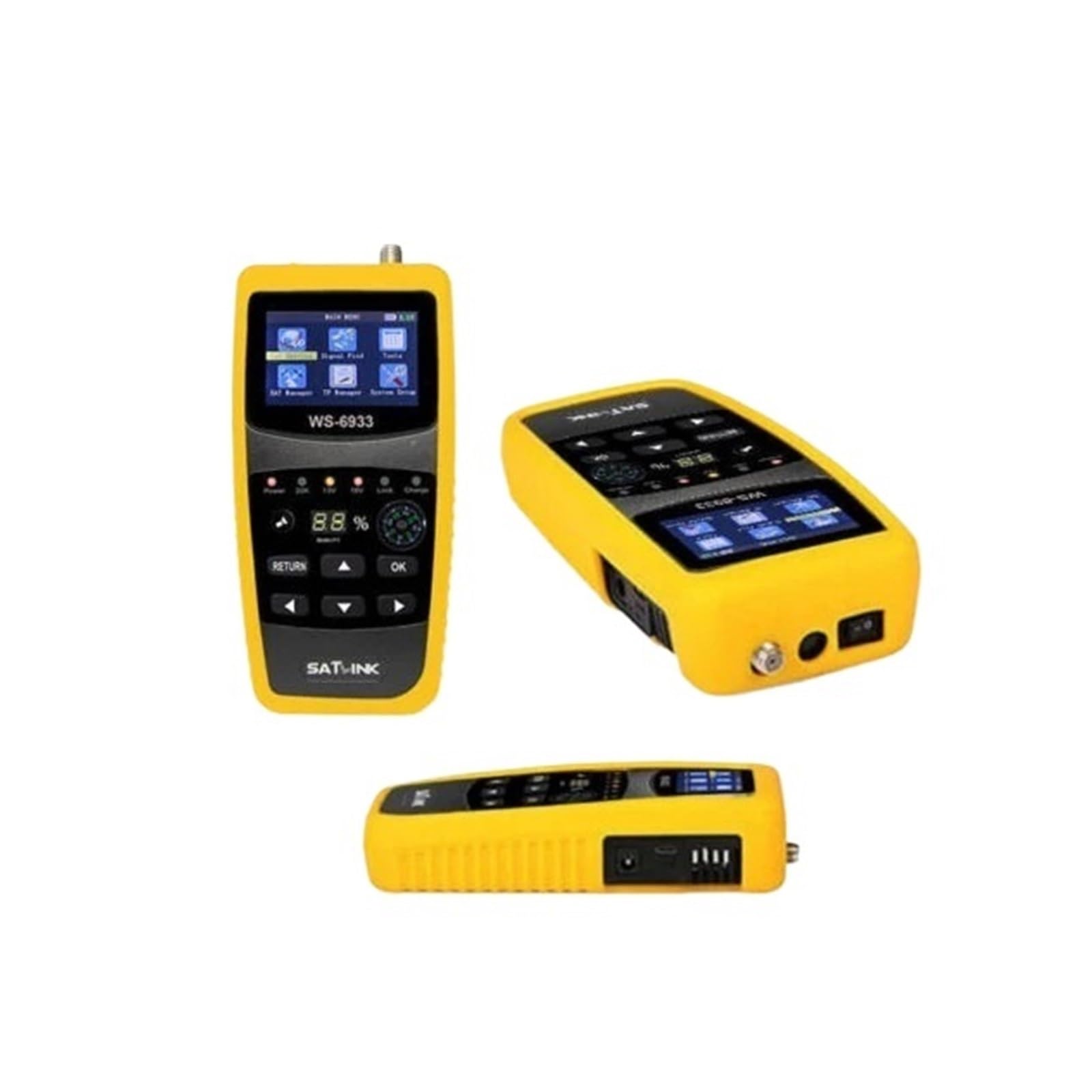 Tieoaxft One Color Satellite Finder Satlink Ws-6933 Digital Satfinder Dvb-S2 2.1Inch Lcd Display Fta C&Ku Band Vs Gtmedia V8 Finder 2