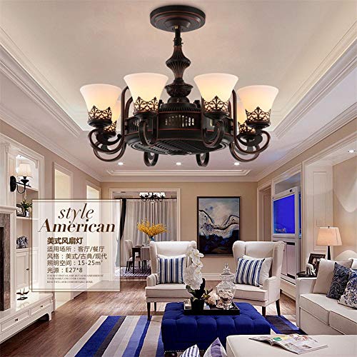 SOLUCKY Modern Steampunk Light Chandelier with Remote Control, Negative Ion Invisible Ceiling Fan Light for Lighting, Fans and Clean Air steampunk buy now online SOLUCKY Modern Steampunk Light Chandelier with Remote Control, Negative Ion Invisible Ceiling Fan Light for Lighting, Fans and Clean Air steampunk buy now online
