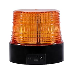ANTOM Magnetic Wireless Beacon Light, Rechargeable Emergency Flashing Warning Battery Operated Strobe Lights for Truck Vehicle, with 12-24v Cigarette Lighter Plug, Amber