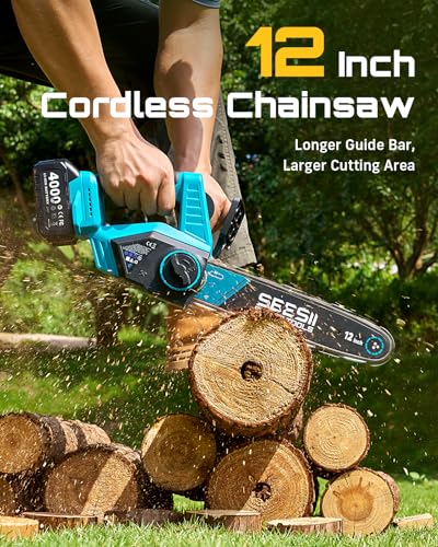 SEESII 12-Inch Cordless Chainsaw