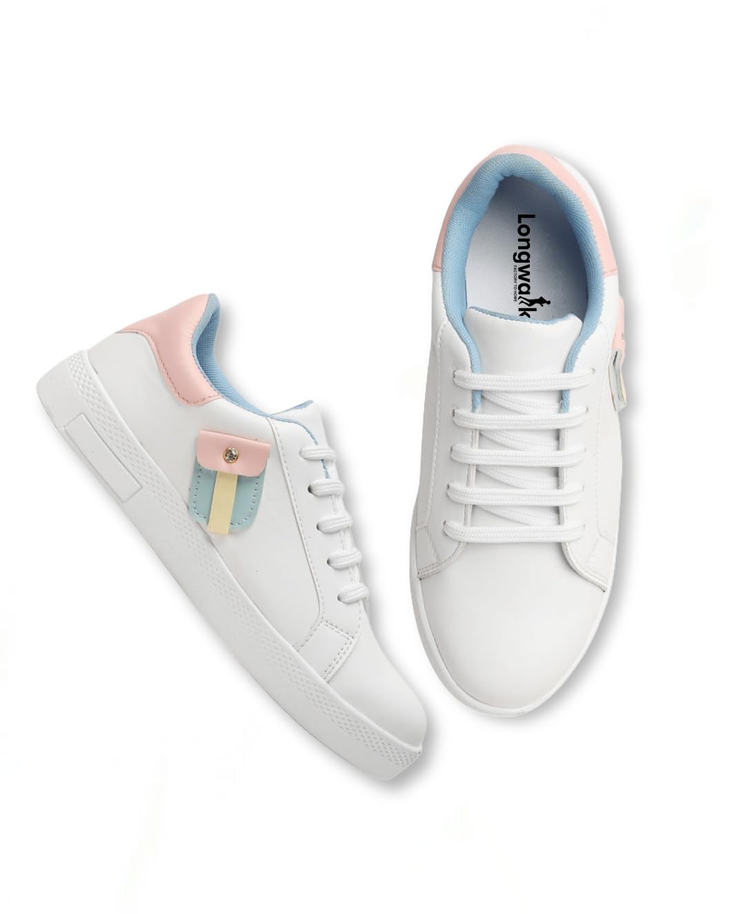 longwalk Comfotable Women's Sneakers - Round White Sneakers Shoes-picture-21