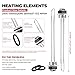 Water Heater Elements, 4500W/240V Hot Water Heater Elements Pack Including Element Wrench and Element Quick Change Tool- Water Guide Board, Fits Most Models of Dual Element Eletrical Water Heaters