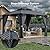 Ahomly 10'x12' Hardtop Gazebo, Aluminum Frame Metal Canopy with Double Roof, Outdoor Gazebo with Breathable Netting & Privacy Curtains, Pavilion for Patios for Backyard Deck Dark Grey