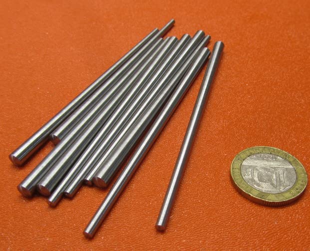 Pin #2 Steel Taper Pin, .193" Large Diameter x .110" Small Diameter x 4.00" Length, 10 Pcs