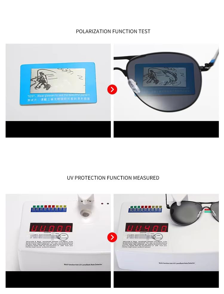 Image of Aviator Polarized Sunglasses for Men Stylish Driving Riding - Anti Glare Lightweight UV Protected Branded Goggles Aviation Retro Pilot Sleek Sun Glasses - Metal Frame with Spring Hinges