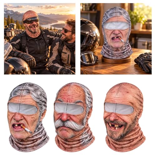 Old Man Ski Mask Funny Realistic 3D Printed Winter Full Face Balaclava - image 6
