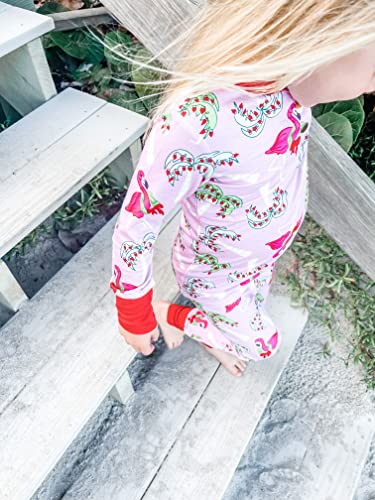 Fa La La Mingo Two Piece Christmas Pajama Set for Toddlers, made with Viscose from Bamboo and Spandex4