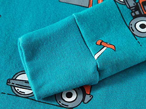 Image of Dolphin&Fish Boy Pajamas Toddler Kids Pjs Set Cotton Soft Clothes Sleepwear | Long Sleeve Elastic Cuffs,Stretch breathable,Dinosaur Space Print Options
