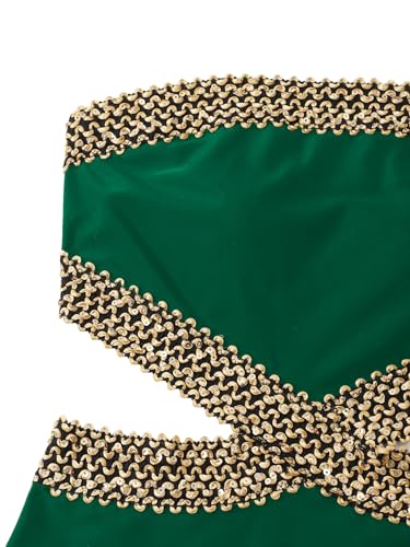 Image of Milumia Women's Stitch Detail Strapless One Piece Swimsuit Cut Out Bandeau Bathing Suit