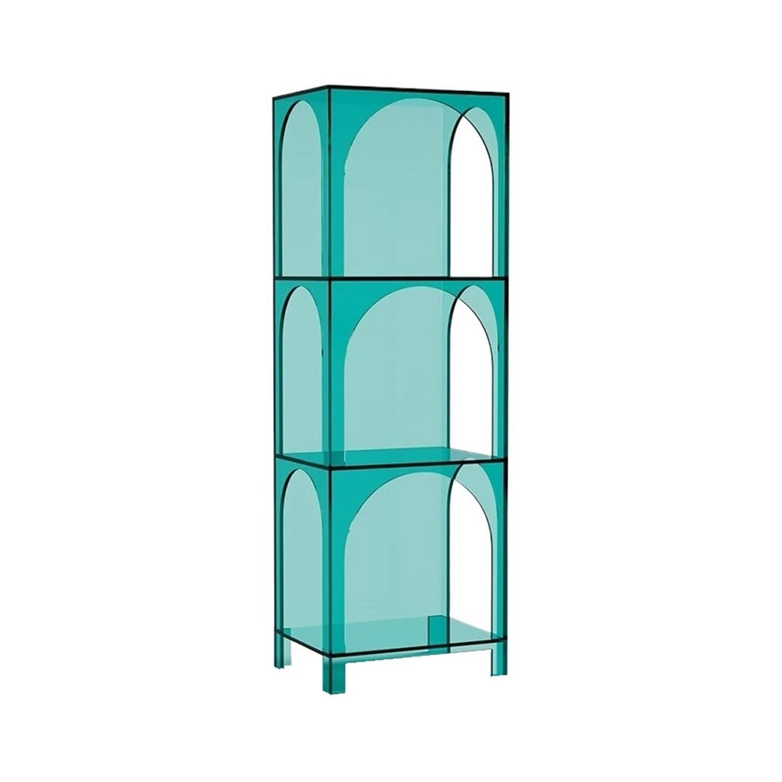 XUJUAN-0227 Bookcases Modern Minimalist Acrylic Bookshelf Home Vertical Creative Light Luxury Storage Stand(Blue)