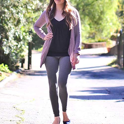 Pacote com 3 leggings para mulheres – calças de cintura alta slim controle de barriga para ioga, tre