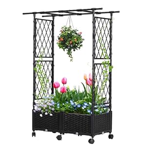 Lalahoni Hochbeet Rankgitter Pflanzgefäß