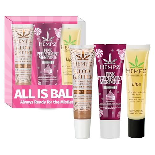 Hempz All is Balm Kit, 3 Pack, Lip Balm, Nourishing Lip Care, Limited Edition Gloss, .44 oz
