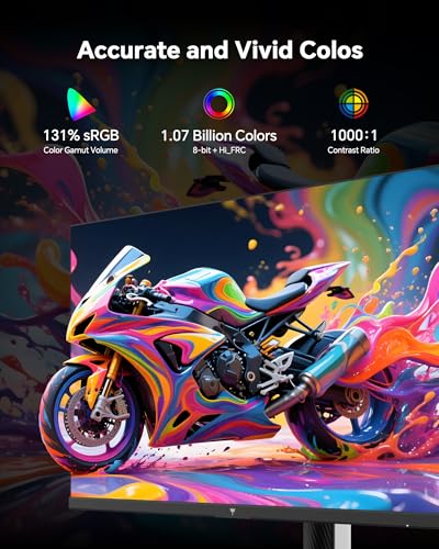 undefined KTC 27 Inch Gaming Monitor 200Hz, 1440P Monitor with Speakers, Up to 210Hz Computer Monitors Fast IPS 1ms, 131% sRGB, Adaptive Sync, Tilt/Swivel/Pivot/Height Adjustment, HDMI DisplayPort, White H27T6 の商品画像 6