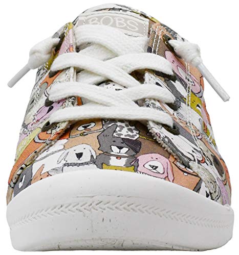 Image of Skechers BOBS Women's Beach Bingo-Dog House Party Sneaker, Taupe Multi, 7.5 W US