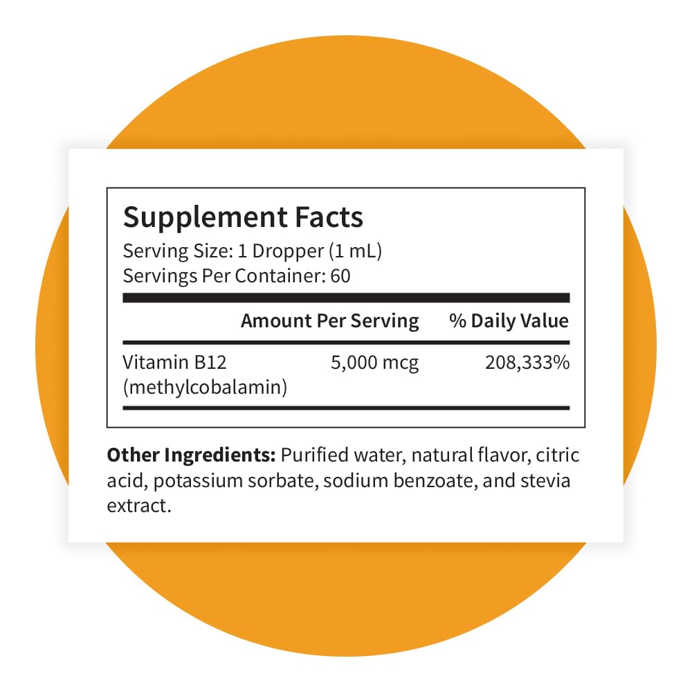 Pattern Wellness Vitamin B12, Vegan Citrus Flavor – 2 fl. oz (60mL) — Amazon image 9