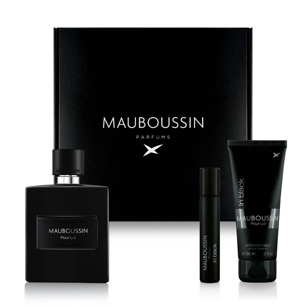 Mauboussin - Coffret Pour Lui In Black : Eau de Parfum 100ml, Gel Douche 90ml & Travel Spray 20ml