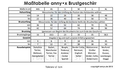 anny-x Brustgeschirr Fun schwarz blau - Gr. L