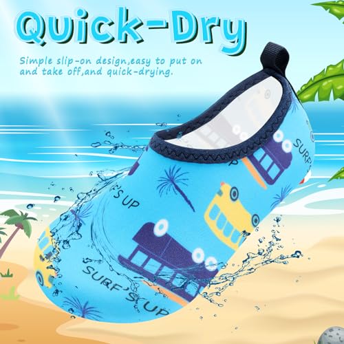 Image of VIFUUR Kids Water Shoes Girls Boys Quick Dry Aqua Socks for Beach Swim Outdoor Sports