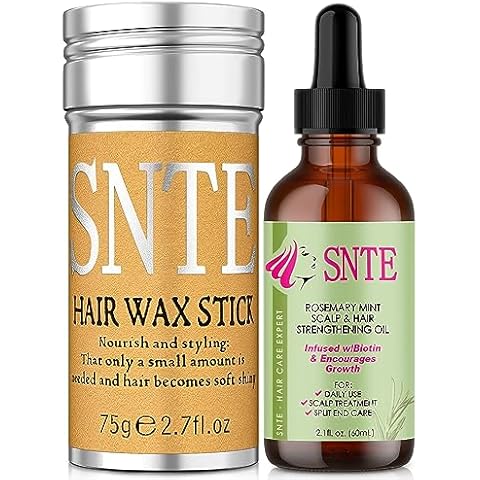 Hair Wax Stick with Rosemary Oil for Hair Growth, Dry & Damaged Hair Care, Flyaway Control - Prevents Hair Loss & Breakage Cover