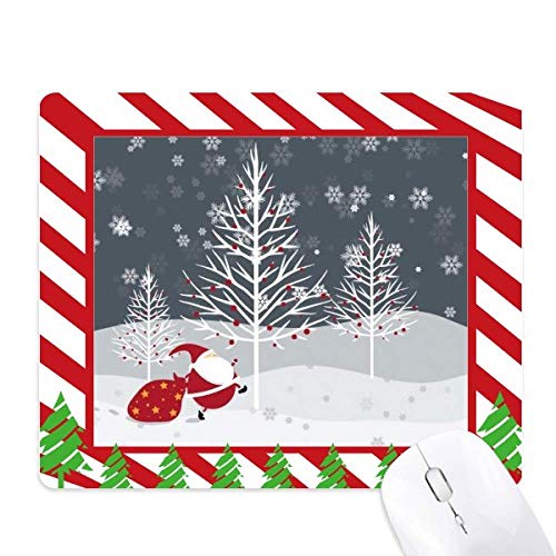 Tapis de souris Noël flocon de neige fini le bureau triste en hiver