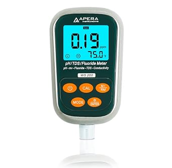 أدوات Apera WS200 الفلوريد / الأس الهيدروجيني / الموصلية 7 - في 1 مجموعة العدادات المحمولة